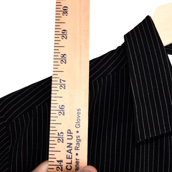 RVCA Tenore Pinstripe Button Shirt L Graphic Arm Patch Y2K Grunge Skater Surf - Picture 5 of 11